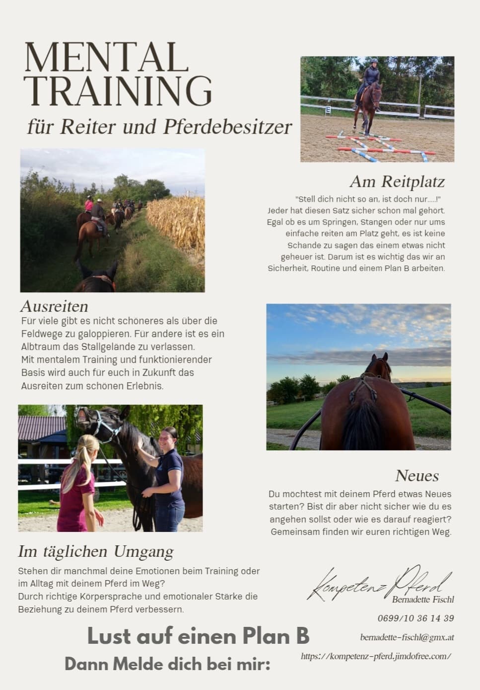 Pferdetraining – Bernadette Fischl beim Unterricht